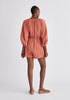 Paisie Balloon Sleeve Playsuit in Pink Back